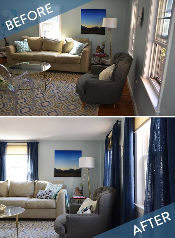 before after country curtains